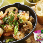 Gamberetti con funghi