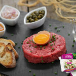 Tartare di manzo con funghi champignon