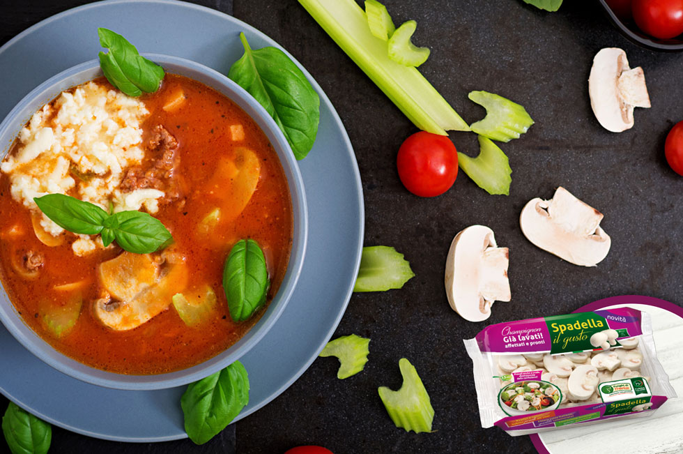 pappa al pomodoro con funghi