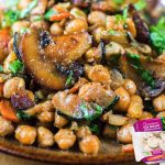 Ricette in cinque minuti- Insalata di ceci con funghi e verdure