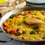 Paella vegetariana con Funghi trifolati Spadella il gusto