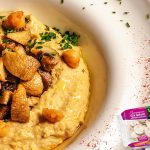 Ricetta in cinque minuti-Polenta con formaggio e funghi