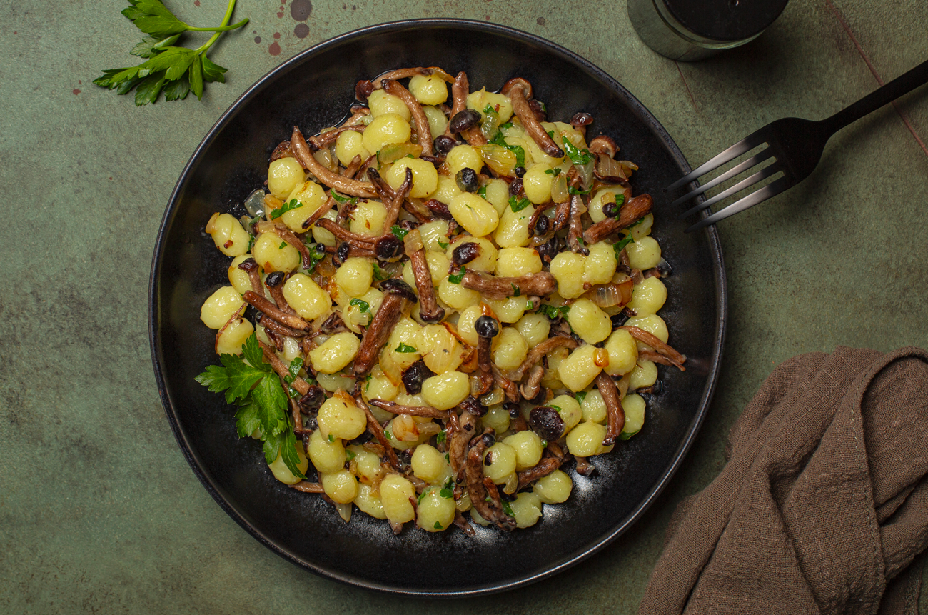 Gnocchetti di patate con Pioppini