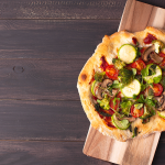 pizza vegana con champignon